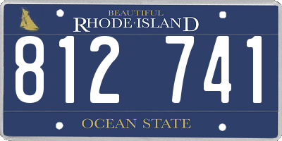 RI license plate 812741