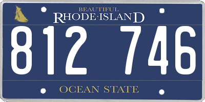 RI license plate 812746