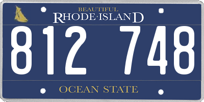 RI license plate 812748