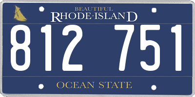RI license plate 812751
