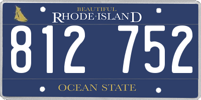 RI license plate 812752