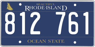 RI license plate 812761