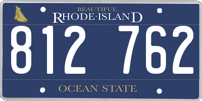 RI license plate 812762