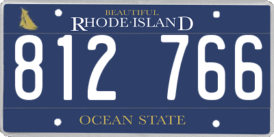 RI license plate 812766