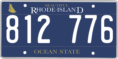 RI license plate 812776