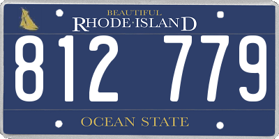 RI license plate 812779