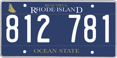 RI license plate 812781