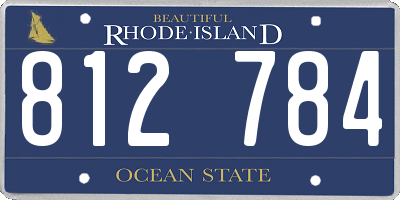 RI license plate 812784