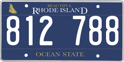 RI license plate 812788