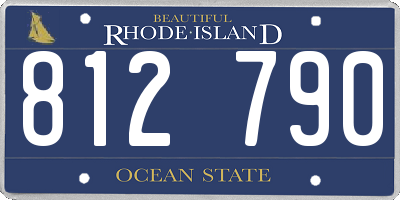 RI license plate 812790