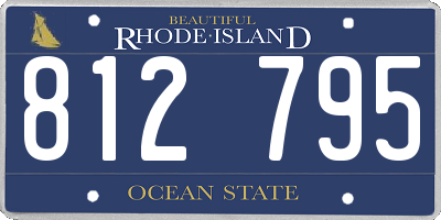 RI license plate 812795