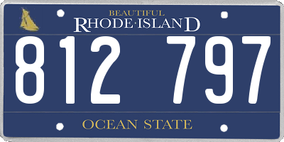 RI license plate 812797