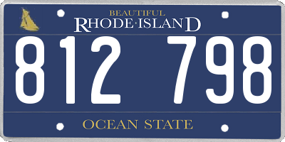RI license plate 812798