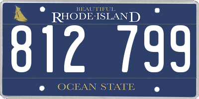 RI license plate 812799