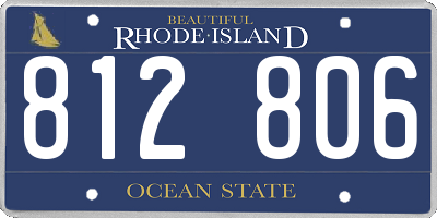 RI license plate 812806