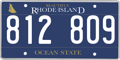 RI license plate 812809