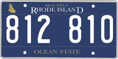 RI license plate 812810