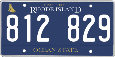 RI license plate 812829