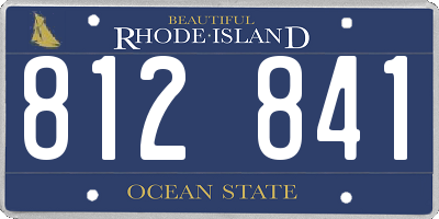 RI license plate 812841