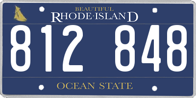 RI license plate 812848