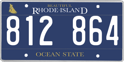 RI license plate 812864