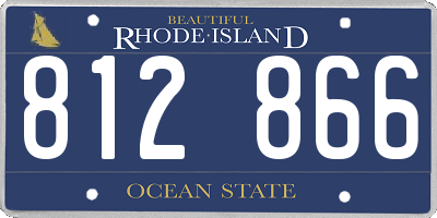 RI license plate 812866