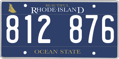 RI license plate 812876