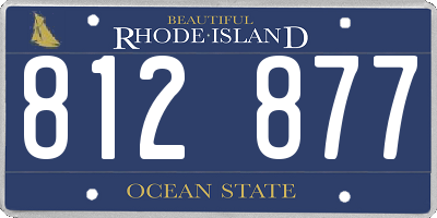 RI license plate 812877