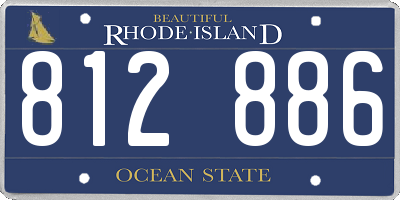 RI license plate 812886