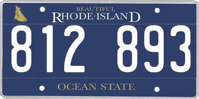 RI license plate 812893