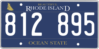 RI license plate 812895