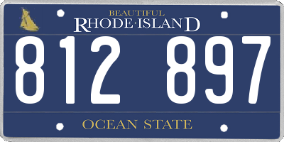 RI license plate 812897