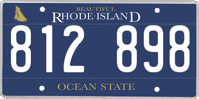 RI license plate 812898