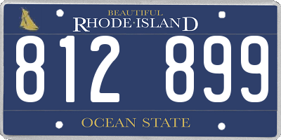 RI license plate 812899