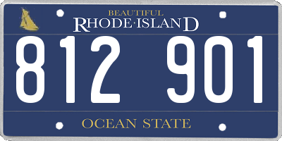 RI license plate 812901