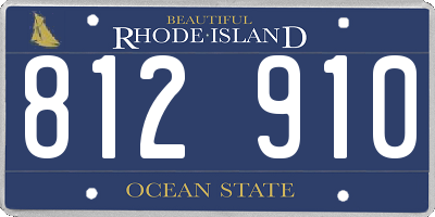 RI license plate 812910