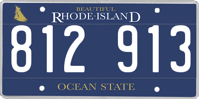 RI license plate 812913