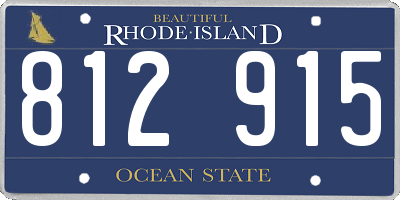 RI license plate 812915