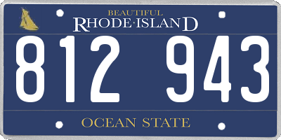 RI license plate 812943