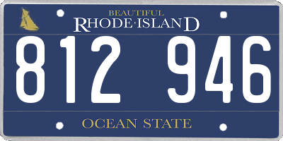 RI license plate 812946