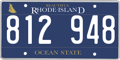 RI license plate 812948