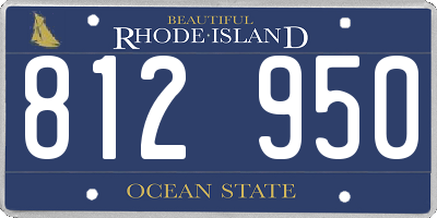 RI license plate 812950