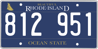 RI license plate 812951