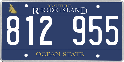 RI license plate 812955
