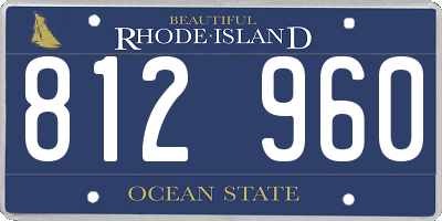 RI license plate 812960