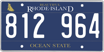 RI license plate 812964