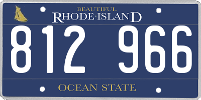 RI license plate 812966