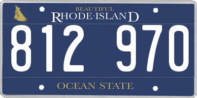 RI license plate 812970