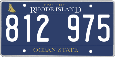 RI license plate 812975