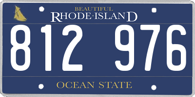 RI license plate 812976